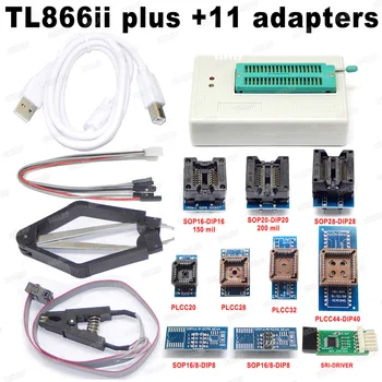 Originalus NAUJAUSIAS XGECU TL866ii plius USB programuotojas +11 Adapteriai IC Adapteriai Didelės spartos TL866ii plius