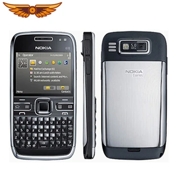 Originalus Nokia E72 Mobilusis Telefonas su 3G Wi-fi, 5MP Atrakinta Naudoti NE hebrajų klaviatūros, mobiliųjų Telefonų lietuvių rusų arabų klaviatūra