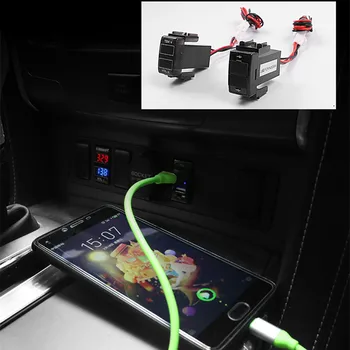 Originalus Parkavimo vietos automobilių temperatūros ir įtampos nustatymo mobilusis telefonas dual USB įkroviklis reikmenys Nissan Patrol y62