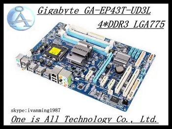 Originalus plokštę už Gigabyte GA-EP43T-UD3L DDR3 LGA 775 EP43T-UD3L P43 NAUDOTI Darbastalio plokštė pardavimo