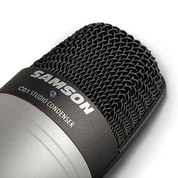 Originalus SAMSON C01 Kondensatoriaus Mikrofonas įrašymo vokalas, akustiniai instrumentai ir būgno be atveju paketas