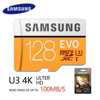 Originalus SAMSUNG Micro SD kortelė 64 GB u3 Atminties Kortelės EVO Plius 64GB Class10 TF Kortelę C10 95MB/S mikro sd SDXC UHS-1 4K go pro