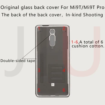 Originalus stiklo atgal padengti Xiaomi Mi9T/Mi9T Pro,Skaidrios Baterijos dangtelis redmi k20/k20pro Housingcase