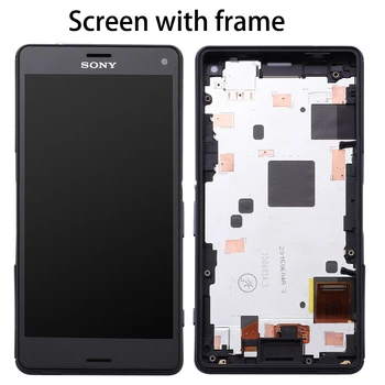 ORIGINALUS Touch Screen LCD SONY Xperia Z3 Kompaktiškas Ekrano Rėmelis Z3 Mini D5803 D5833 skaitmeninis keitiklis SONY Xperia Z3 Kompaktiškas LCD