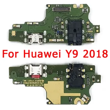 Originalus USB Mokestis Valdybos Huawei Y7 2019 Įkrovimo lizdas PCB Doko Jungtis, Flex Kabelis Pakeitimo Atsarginės Dalys