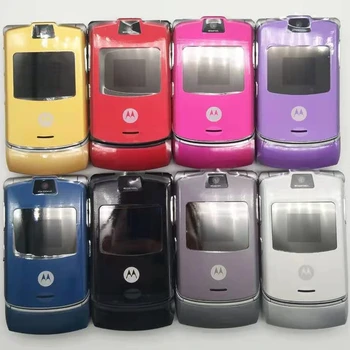 Originalus V3 Pasaulyje Versija Apversti GSM Quad Band Motorola Razr V3 mobiliojo telefono vienerių metų garantija Nemokamas pristatymas