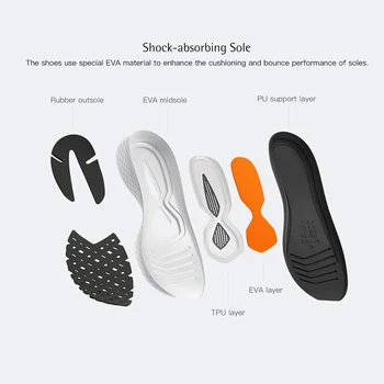 Originalus Xiaomi Mijia Batai Sneaker 2 Sporto Veikia kvėpuojantis Uni-liejimo Techinique Elastinga Mezgimo Vamp Vyrams Lauko