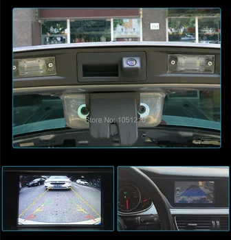 Ouchuangbo galinio vaizdo stovėjimo vandeniui vaizdo kamera, skirta A4 A5 Q5 S5 Q3 A6 A6L Q7 A3 2009-2016 multimedia player