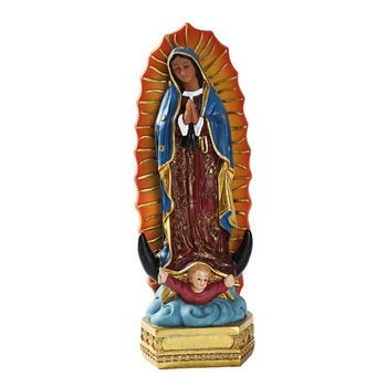 Our Lady Of Meksikos Gvadalupės Mergelės Marijos Statulėlės Reikmenys, skirti Patalpų Dekoro H55A