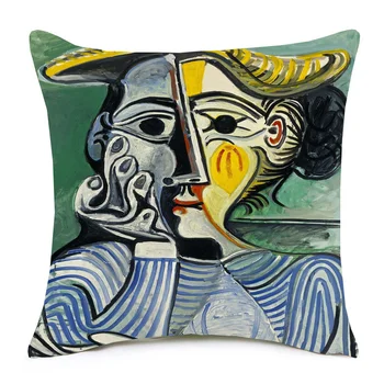 Pablo Picasso Žinomų Paveikslų Pagalvėlių Apvalkalus 20 Stilių Į Žvaigždėtą Naktį Siurrealizmas Abstraktusis Menas, Padengti Smėlio Skalbiniai, Pagalvės Užvalkalą