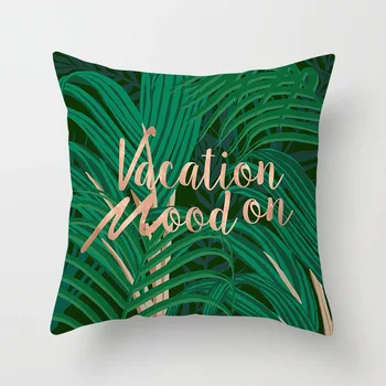 Pagalvės užvalkalą 45*45CM Šiaurės stiliaus tropinių augalų lapų užvalkalas Namų sofos pagalvėlės užvalkalas Dekoratyviniai pagalvių užvalkalai