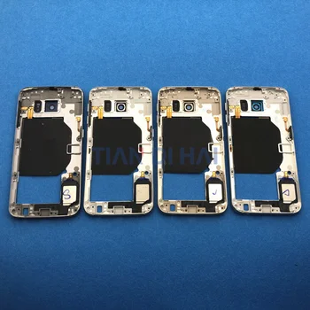 Pakeitimo Viduryje Kadro Bezel Būsto Važiuoklės + SIM kortelės dėklas Samsung Galaxy S6 G920 G920F Vieną kortelę + Lipdukas Įrankiai