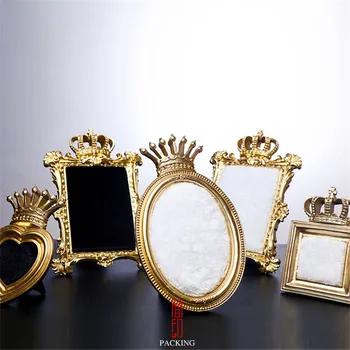 Palace royal stiliaus papuošalai stendas, Aukso karūna, foto rėmelis, Auskarai stalčiuko, High-end fotografijos rekvizitai
