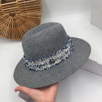 Panama Fedora Britų vilnos specialios formos skrybėlę asmeninį suvynioti aplink Europa Jungtinės amerikos valstijos vėjo stiliaus skrybėlę vyrams ir moterims