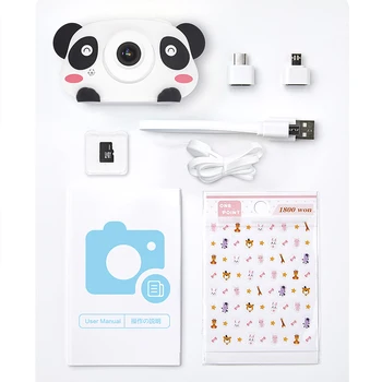 Panda Mielas Skaitmeninis Fotoaparatas 4K Vaikų Kamera, Didelis Ekranas, Kamera, WIFI Žaislai Vaikams Dovanų 24MP Vaikų Švietimo Žaislas Fotoaparatas