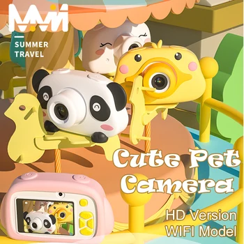 Panda Mielas Skaitmeninis Fotoaparatas 4K Vaikų Kamera, Didelis Ekranas, Kamera, WIFI Žaislai Vaikams Dovanų 24MP Vaikų Švietimo Žaislas Fotoaparatas