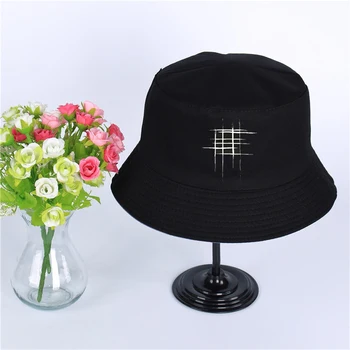Paprasta kūrybinis dizainas liniją kirsti Logotipas Vasaros Skrybėlę Panama Kibiro Kepurę Paprasta kūrybinis dizainas liniją kirsti Žvejybos Žvejys Skrybėlę