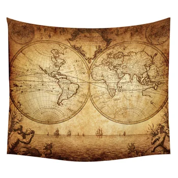 Pasaulio Žemėlapyje Gobelenas Sienos Žemėlapį Siuvinėjimas, Papuošalai Bohemijos Namų Dekoro Hipių Boho Sienos Gobelenas 130*150cm 150*200cm