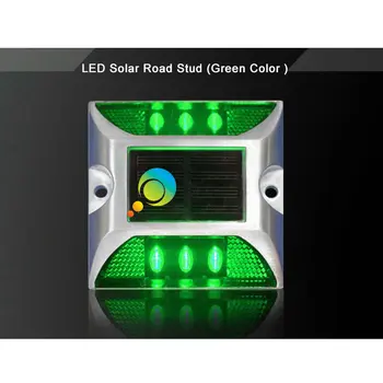 Pastovus režimas žalia LED šviesa aliuminio korpusas CE patvirtintas LED sodas, šviesos, saulės energija kelių stud