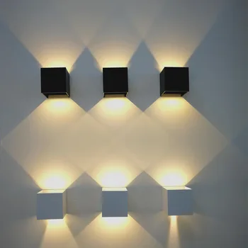 Patalpų aukštyn žemyn LED Sieniniai Šviestuvai AC100V/220V Aliuminio Papuošti Sienos Sconce miegamasis