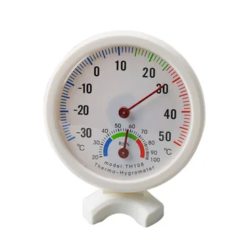 Patalpų Lauke Šlapia Drėgmės Termometras su Drėgmėmačiu Apvalus Laikrodis-formos Temperatūros Matuoklis Daviklis