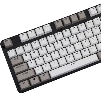 Pbt keycap Double shot 108 klavišus Retro juoda balta OEM profilis MX Jungikliai mechaninė klaviatūra Keycaps
