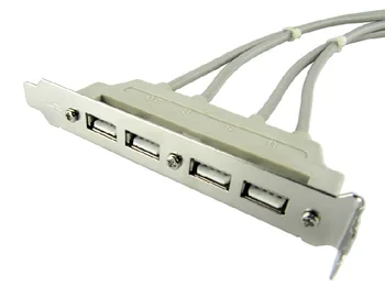 PCI 4 PRIEVADAI USB 2.0 Moterų Varžtas Plokštė 9pin antraštė kabelio laikiklis