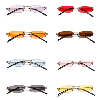 Peekaboo maža siauras stačiakampis, akiniai nuo saulės moterims taškus 2019 saldainiai spalvos plonas mažas saulės akiniai vyrams, aišku objektyvas uv400