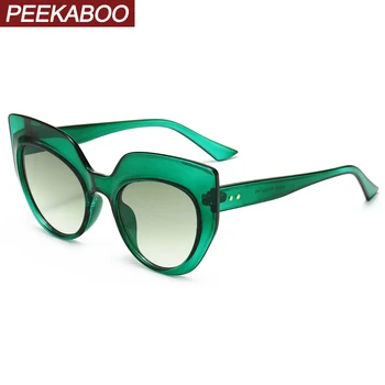 Peekaboo retro akiniai nuo saulės moterims, katės akis 2021summer moteriški saulės akiniai green blue dropshipping uv400 karšto pardavimo pigiai
