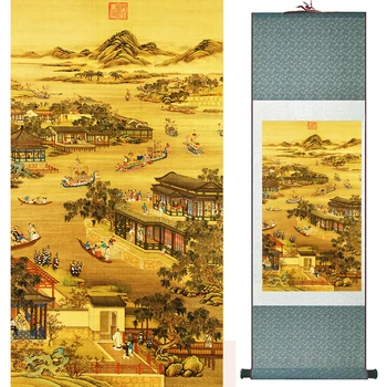 Peizažas Namų Biuro Apdailos Kinijos pažymėkite tapybos kalnų ir Upių dažymo Kinija palace garden19041906