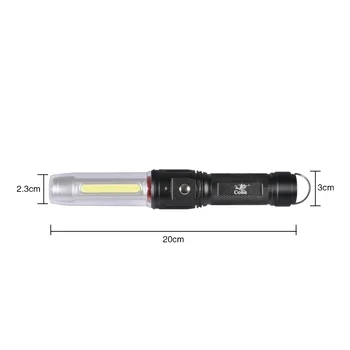 Pelėda led worklight cob magnetinio žibintuvėlis įkraunamas naudoti 18650/AAA baterijos, nešiojamų prožektorius atsparus vandeniui darbo lemputė