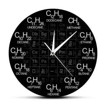 Periodinės Elementų Lentelės Chemija Sieninis Laikrodis Cheminių Formulių, Kiek Laiko Numeriai Sienos Žiūrėti Chemijos Mokslas Sienos Meno Dekoro