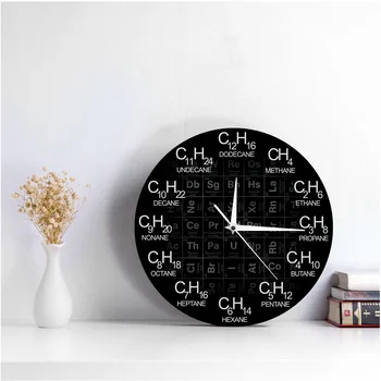 Periodinės Elementų Lentelės Chemija Sieninis Laikrodis Cheminių Formulių, Kiek Laiko Numeriai Sienos Žiūrėti Chemijos Mokslas Sienos Meno Dekoro