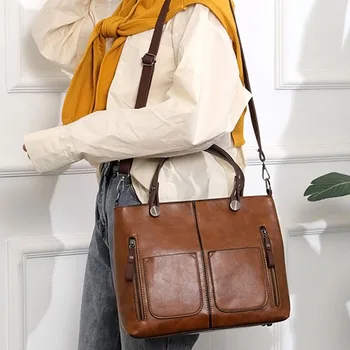 Pečių krepšiai moterų 2020 Naujus moteriškus maišą mados crossbody maišelį prabanga rankinės moterims, krepšiai dizaineris Retro didelės talpos maišą