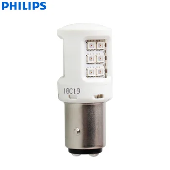 Philips Ultinon LED S25 P21/5W BAY15d 12V 11499ULRX2 Raudonos Spalvos Posūkio Signalo Žibintai Stop & užpakalinis Žibintas Atbulinės Lempos (Twin Pack)