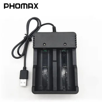 PHOMAX 18650 Dual Slot LED Smart Ekrano apšvietimą, Greitai, Nemokamai 4.2 V 22650 18490 18500 26500 IMR/Li-ion Įkraunama Baterija Įkroviklis