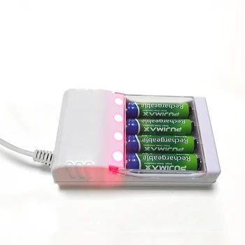 PHOMAX smart 4-Lizdas, USB laidas, Greito Įkrovimo Baterija, Įkroviklis, Trumpo Jungimo Apsauga AAA/AA Įkraunamos Baterijos