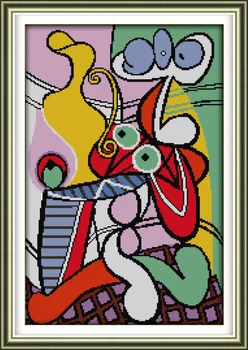 Picasso dar gyvenime kryželiu rinkinys animacinių filmų 14ct 11ct skaičius print dekoruotos drobės, siuvinėjimo, susiuvimo 