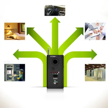 Pilną Anti-Spy Klaidą Detektorius Mini Kamera RF Paslėptas Spy Signalų Detektorius Įrenginys Finder Privatumo Apsaugos