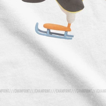 Pingu Pingvinas Čiuožimo T-Shirt Vyrams Serija Animacinių filmų Meme Vaikai 80s 90s Retro Mielas Medvilnės Marškinėliai trumpomis Rankovėmis Marškinėliai