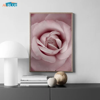 Pink Peony Rožių Gėlių Sienos Meno Tapybos Drobės Šiaurietiško Minimalizmo, Plakatų Ir Grafikos Sienos Nuotraukas Kambarį Namų Dekoro