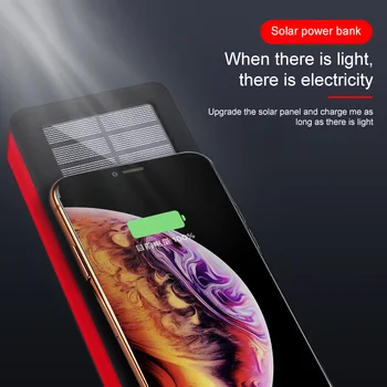 PINZHENG 30000mAh Saulės Energijos Banko Xiaomi Mi LED Šviesos Nešiojamų Išorinių Baterijų Poverbank 30000mAh USB Powerbank