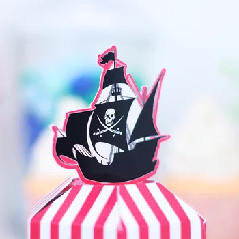 Piratų Partijos Naudai Box Dovanų Dėžutė Saldainių Dėžutė Piratų Gimtadienio Prekių Gimtadieniu, Apdailos Piratų Laivas Tortas Topper