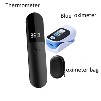 Pirštu Pulse Oximeter Kraujo Deguonies Įsotinimo Stebėti Matavimo SPO2 PR PI Stebėti Prietaiso & Infraraudonųjų spindulių termometras Oximetro DeDedo