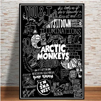 Plakatai ir Spausdina Arctic Monkeys Muzikos kapela Citata Plakatas Sienos Meno Nuotrauką Drobė, Tapyba Už Kambarį, Namų Dekoro