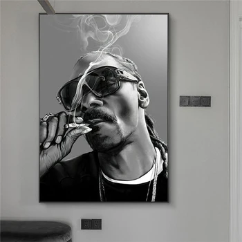 Plakatas hip-hop rap singer drobės tapybos gangsterių repo muzikos dainininkas spausdinti įžymybė sienos nuotrauka už miegamojo namų puošybai