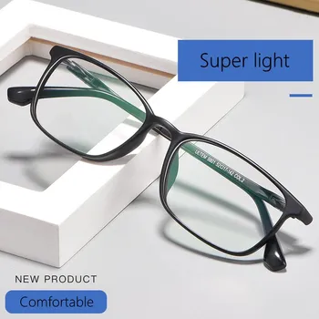 Plastikiniai plieno akinius rėmo retro akiniai, rėmeliai vyrų ultralight atsitiktinis didelis rėmo akiniai moterų recepto akinius 9801