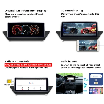 PLAZOLA Android 10.0 Automobilio Multimedia Navigacijos GPS Grotuvas BMW X1 E84 2009-m. CIC arba be Originalo Stebėti CarPlay