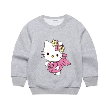 Pliušinis kamšalu merginos kūdikiui šiltas megztinis rudenį ir žiemą naujų animacinių filmų spausdinti ilgomis rankovėmis apvalios kaklo medvilnės vaikų marškinėliai