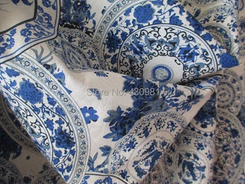 Plokštės modelis medvilnės skalbiniai siuvimo amatai, medžiagos, namų dekoravimo, Kinijos mėlyna balta audiniai